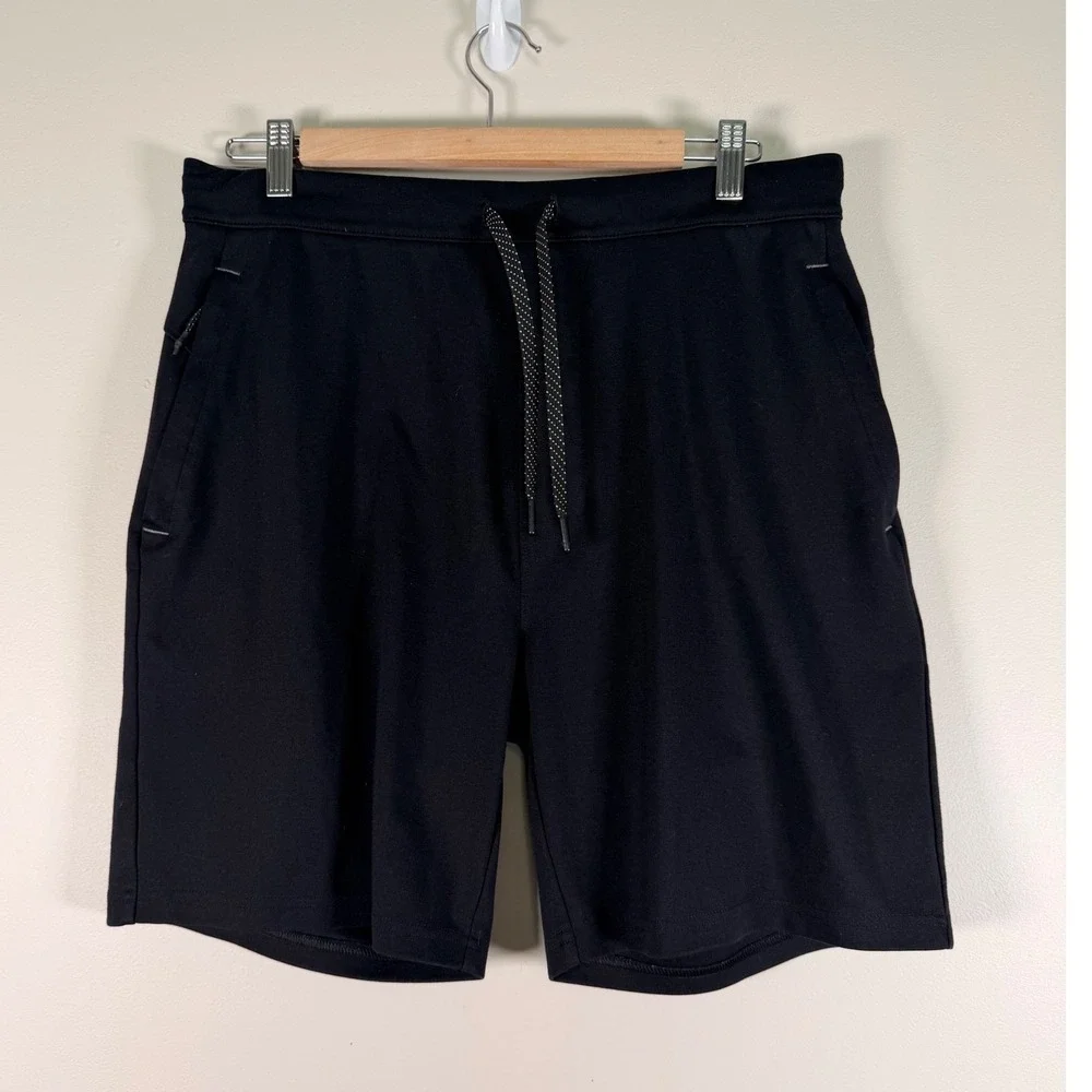 Mack Weldon Radius Shorts Mens Large Black Performance Technical Activewear L